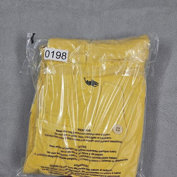 Vintage Polo Ralph Lauren Shorts Mens 36 Yellow 10" Drawstring Y2K Chino Twill - Picture 15 of 15